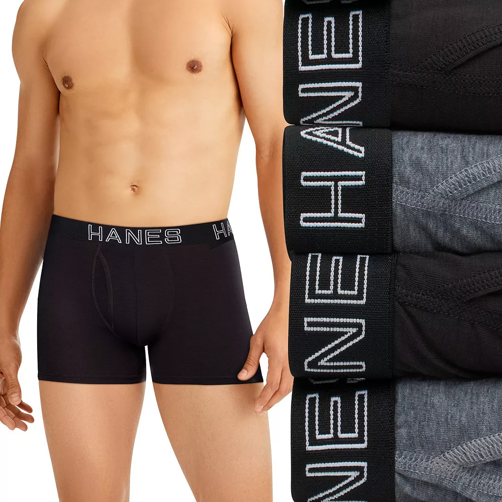 Men's Hanes Ultimate® 4-Pack Comfort Flex Fit® Total Support Pouch™ Trunks 4 Men's Hanes Ultimate® 4-Pack Comfort Flex Fit® Total Support Pouch™ Trunks - Image 2