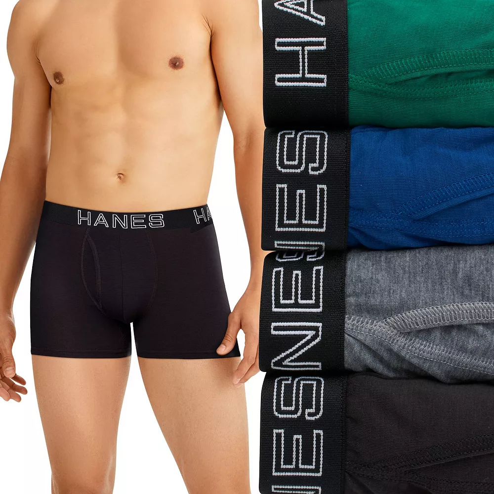 Men's Hanes Ultimate® 4-Pack Comfort Flex Fit® Total Support Pouch™ Trunks 3 Men's Hanes Ultimate® 4-Pack Comfort Flex Fit® Total Support Pouch™ Trunks
