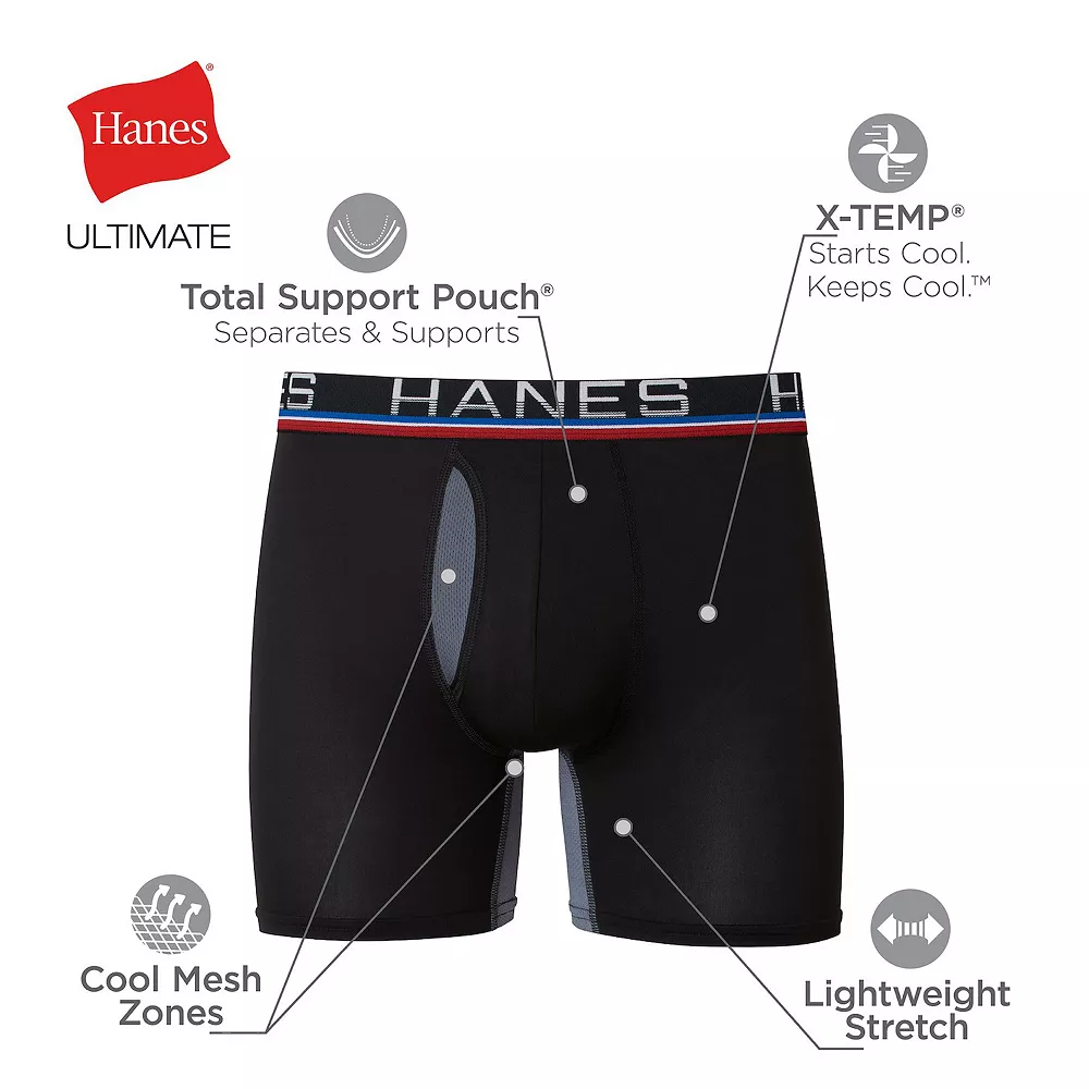 Men's Hanes Sport™ 4-Pack X-Temp® Total Support Pouch™ Boxer Briefs 7 Men's Hanes Sport™ 4-Pack X-Temp® Total Support Pouch™ Boxer Briefs - Image 5
