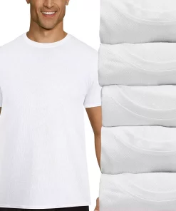 Men's Hanes Ultimate® 4 pack + 1 Bonus X-Temp™ Mesh Crewneck Tee