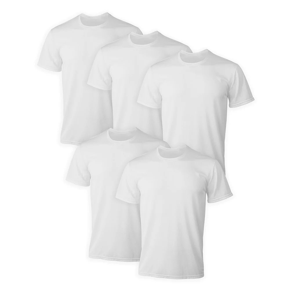 Men's Hanes Ultimate® 4 pack + 1 Bonus X-Temp™ Mesh Crewneck Tee 4 Men's Hanes Ultimate® 4 pack + 1 Bonus X-Temp™ Mesh Crewneck Tee - Image 2