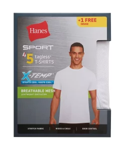 Men's Hanes Ultimate® 4 pack + 1 Bonus X-Temp™ Mesh Crewneck Tee 7 Men's Hanes Ultimate® 4 pack + 1 Bonus X-Temp™ Mesh Crewneck Tee -Mens Hanes Clothing Shop 5673033 ALT2