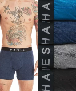 Men's Hanes® 4-pack ComfortBlend Fresh IQ Boxer Briefs
