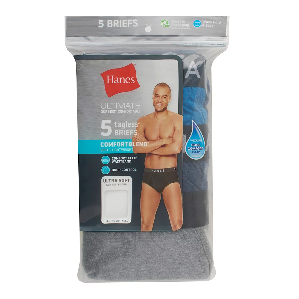 Men's Hanes® 5-pack ComfortBlend Fresh IQ Briefs 7 Men's Hanes® 5-pack ComfortBlend Fresh IQ Briefs - Image 5