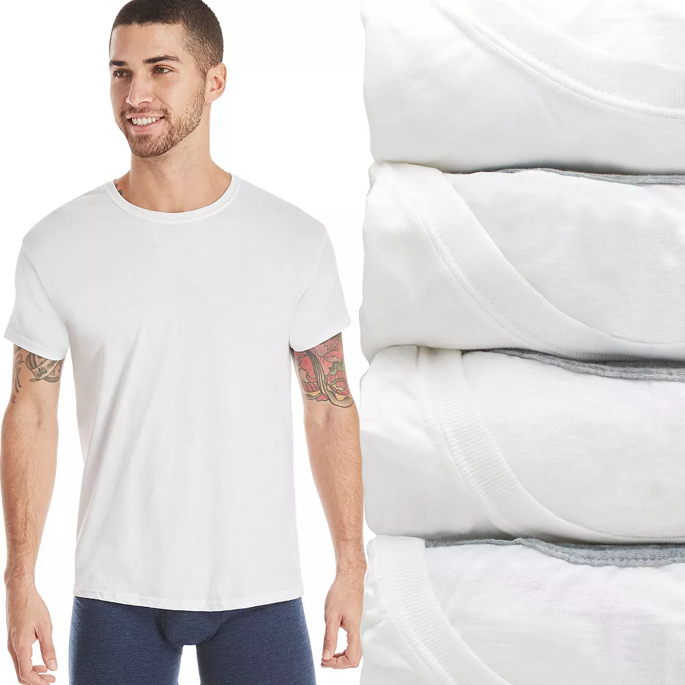 Men's Hanes Ultimate® 4-pack ComfortBlend Tees 3 Men's Hanes Ultimate® 4-pack ComfortBlend Tees