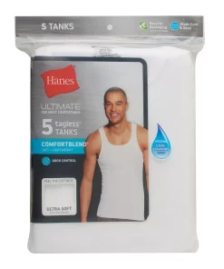 Men's Hanes Ultimate® 5-pack ComfortBlend A-Shirts -Mens Hanes Clothing Shop 5699541 ALT2
