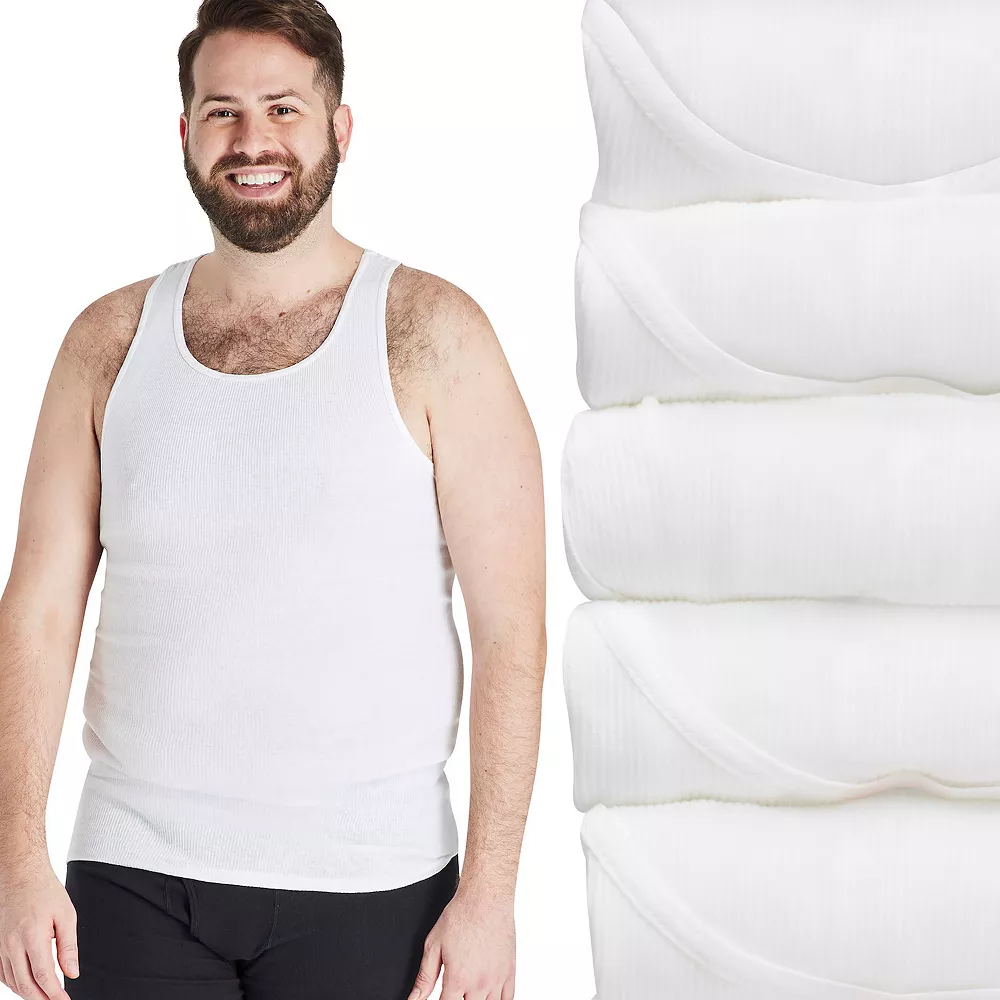 Big & Tall Hanes Ultimate® Cool Comfort® 5-Pack Tanks 3 Big & Tall Hanes Ultimate® Cool Comfort® 5-Pack Tanks