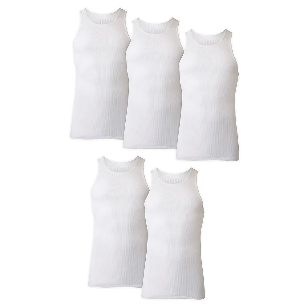 Big & Tall Hanes Ultimate® Cool Comfort® 5-Pack Tanks 4 Big & Tall Hanes Ultimate® Cool Comfort® 5-Pack Tanks - Image 2