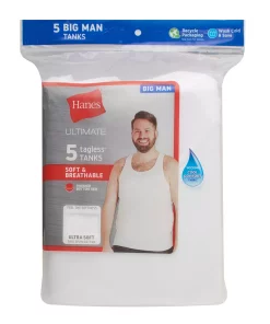 Big & Tall Hanes Ultimate® Cool Comfort® 5-Pack Tanks 7 Big & Tall Hanes Ultimate® Cool Comfort® 5-Pack Tanks -Mens Hanes Clothing Shop 5703336 ALT3