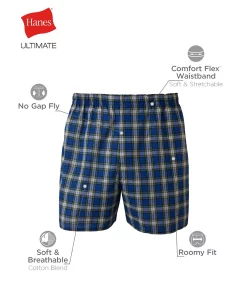 Big & Tall Hanes Ultimate® Cool Comfort® 4-Pack Boxers -Mens Hanes Clothing Shop 5703710 ALT5