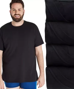 Big & Tall Hanes Ultimate® Cool Comfort® FreshIQ® Crewneck T-Shirt 4-Pack