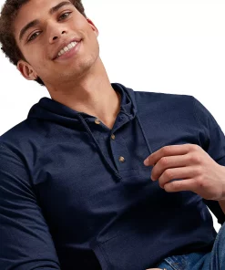 Men's Hanes Originals Tri-blend Jersey Hoodie -Mens Hanes Clothing Shop 5737305 ALT5