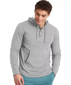 Men's Hanes Originals Tri-blend Jersey Hoodie -Mens Hanes Clothing Shop 5737305 Silverstone Pe Heather