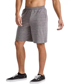 Men's Hanes Tri-Blend French Terry Sweat Shorts 17 Men's Hanes Tri-Blend French Terry Sweat Shorts -Mens Hanes Clothing Shop 5737308 ALT2