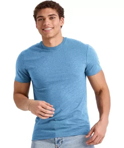 Men's Hanes Originals Tri-blend Tee -Mens Hanes Clothing Shop 5737310 Blue Jay Pe Heather