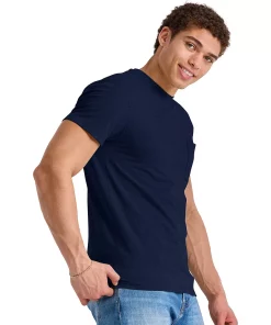 Men's Hanes Originals Tri-Blend Pocket Tee -Mens Hanes Clothing Shop 5737312 ALT2