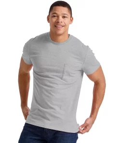 Men's Hanes Originals Tri-Blend Pocket Tee -Mens Hanes Clothing Shop 5737312 Silverstone Pe Heather