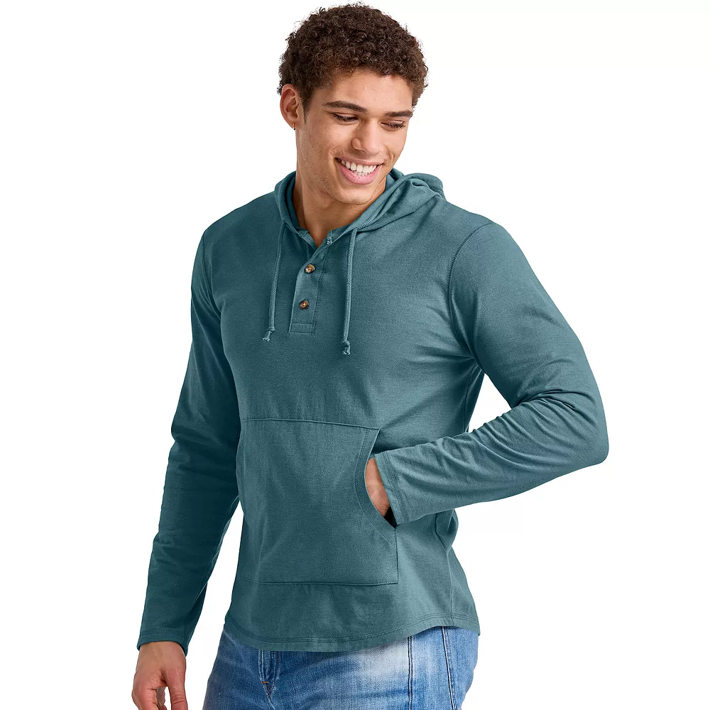 Men's Hanes Originals Tri-Blend Jersey Pullover Hoodie 6 Men's Hanes Originals Tri-Blend Jersey Pullover Hoodie - Image 4