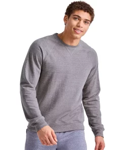 Men's Hanes Tri-Blend French Terry Sweatshirt -Mens Hanes Clothing Shop 5942043 Black 50r Pe Heather
