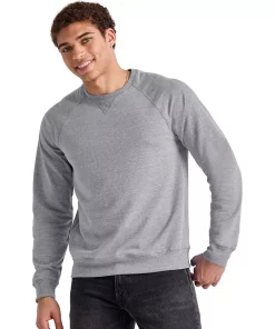 Men's Hanes Tri-Blend French Terry Sweatshirt -Mens Hanes Clothing Shop 5942043 Concrete Pe Heather