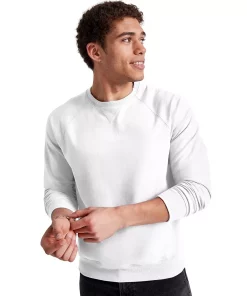 Men's Hanes Tri-Blend French Terry Sweatshirt -Mens Hanes Clothing Shop 5942043 White