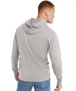 Men's Hanes Originals Garment Dyed Jersey Pullover Hoodie -Mens Hanes Clothing Shop 5942047 ALT