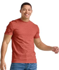 Men's Hanes Originals Tri-Blend Jersey Tee -Mens Hanes Clothing Shop 5942053 Red River Clay Heather