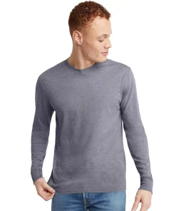 Men's Hanes Originals Tri-Blend Tee -Mens Hanes Clothing Shop 5942056 Athletic Navy Heather