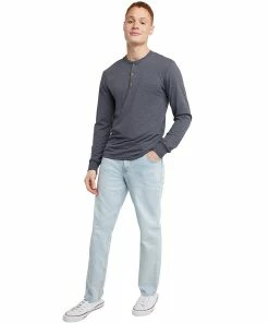 Men's Hanes Originals Tri-Blend Henley -Mens Hanes Clothing Shop 5942057 ALT4