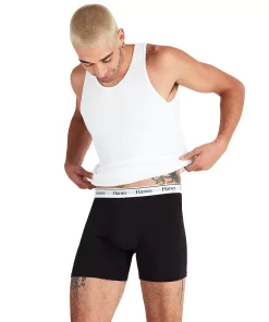 Men's Hanes® Originals Ultimate 3-Pack Boxer Briefs with Moisture-Wicking Stretch Cotton -Mens Hanes Clothing Shop 5949049 ALT3