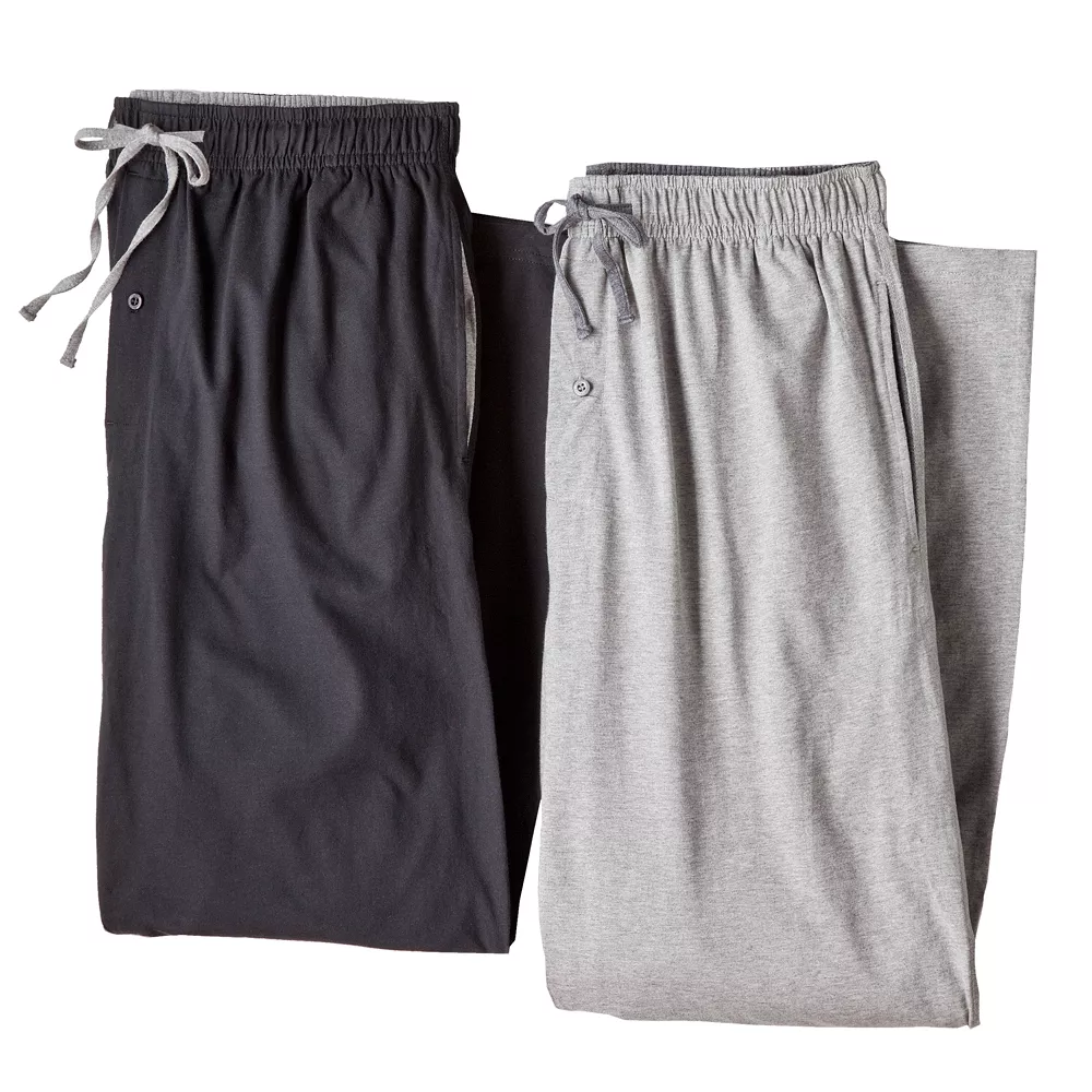 Men's Hanes® 2-pk. Solid Pajama Pants 3 Men's Hanes® 2-pk. Solid Pajama Pants